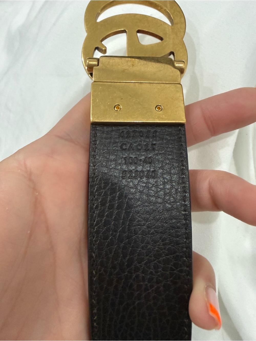 Gucci Black Leather Belt with Gold Double G Buckle - Picture 2 of 4